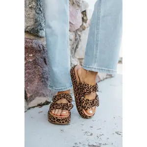 Corky's Leopard Lil Bit Knotty Sandals