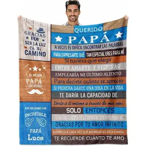 Dad Gifts in Spanish, Papa Gifts in Spanish, Regalo para Papa, Regalo para Papa Cumpleanos Blanket, Dad Blanket 60" x 50" in Spanish, Spanish Papa Blanket