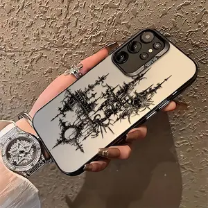Luxury Dark Gothic Cross Mark  Phone Case Suitable for Samsung Galaxy S26 S25 S24 A37 A57 A17 A07 A56 A26 A36 A55 A35 A06 A16 A05 A14 A24 A34 A54 A15 A05s A04e A25 S23 S22 S21 S20 FE Ultra Plus Edge 4G 5G Anti Fall Protective Matte Back Cover
