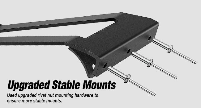 Nilight 2PCS 52 inch Curved LED Light Bar Bracket at Upper Windshield Roof Cab for 2004-2018 Ford F150 & SVT Ra