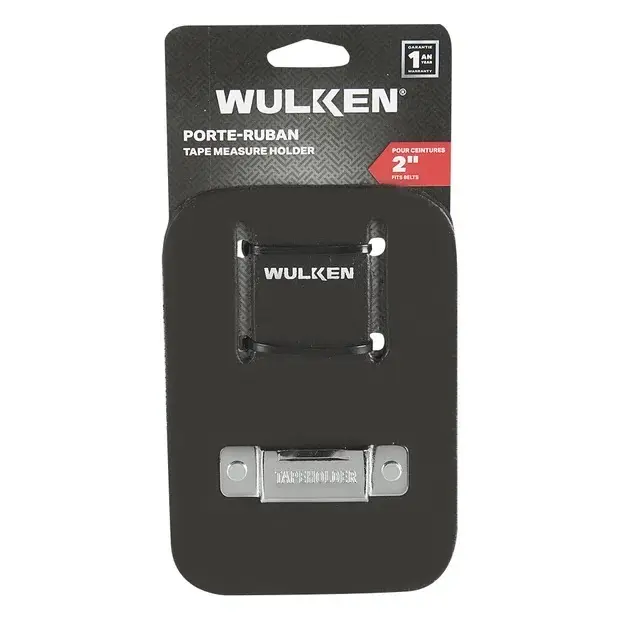 Wulken Tape Measure Holder - Oil-Tanned Leather with Metal Clip. Tool