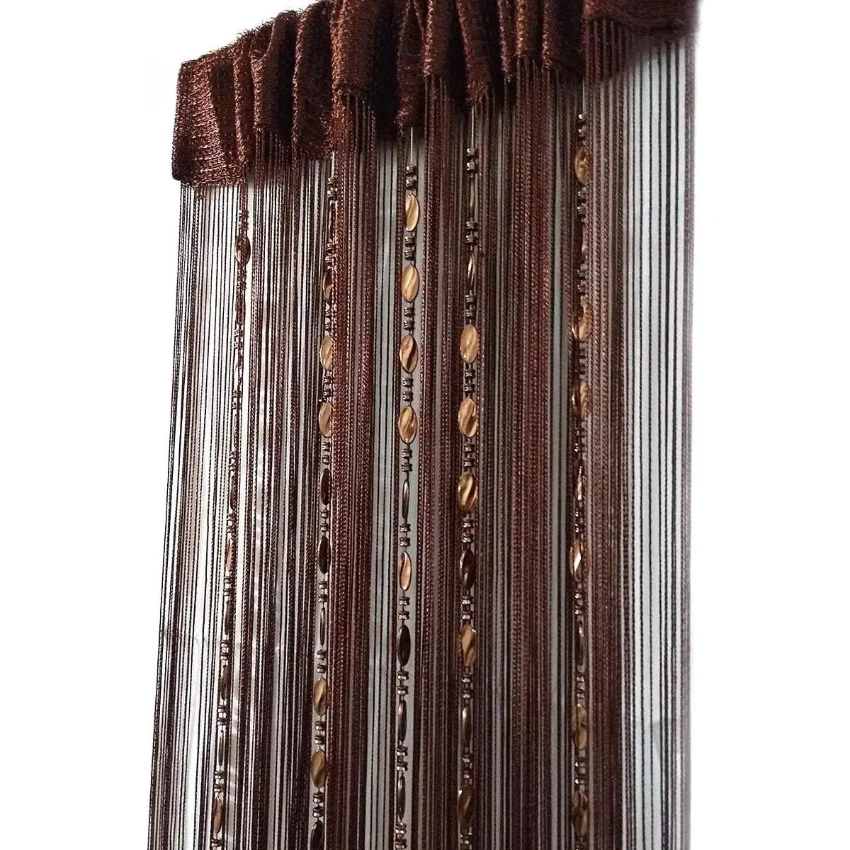 100cmX200cm Decorative Door String Curtain Beads Wall Panel Fringe Window Room Divider Blind for Wedding Coffee House Restaurant Parts Door Divider Beads Tassel Screen Decoration (coffee25), Beaded Curtain, Door & Window