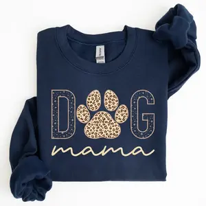Dog Mama, Leopard Print Sweatshirt & Tshirt, Mother's Day Gift