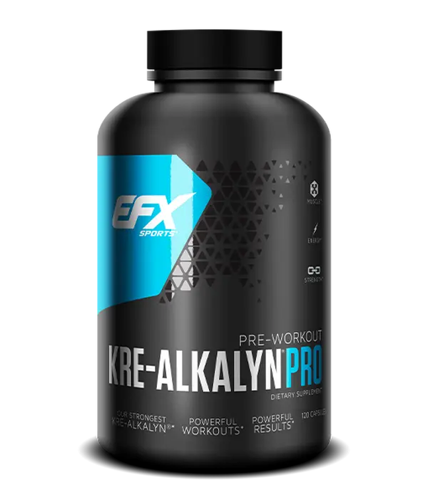 EFX SPORTS Kre-Alkalyn Pro Creatine Dietary Fitness Supplement, Energy-Boosting Edible Capsules for Fitness Needs, Fitness Supplements