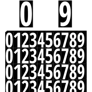 600 count, 2 inch - Vinyl Number Stickers,  Stick  Numbers Labels - White Numbers