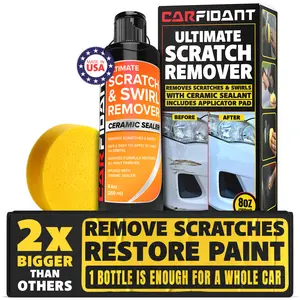 Carfidant Ultimate Scratch & Swirl Remover Kit - 250ml Ceramic Sealant Formula for Light Scratches & Swirls - Car Detailing & Polishing Tool - Made in USA