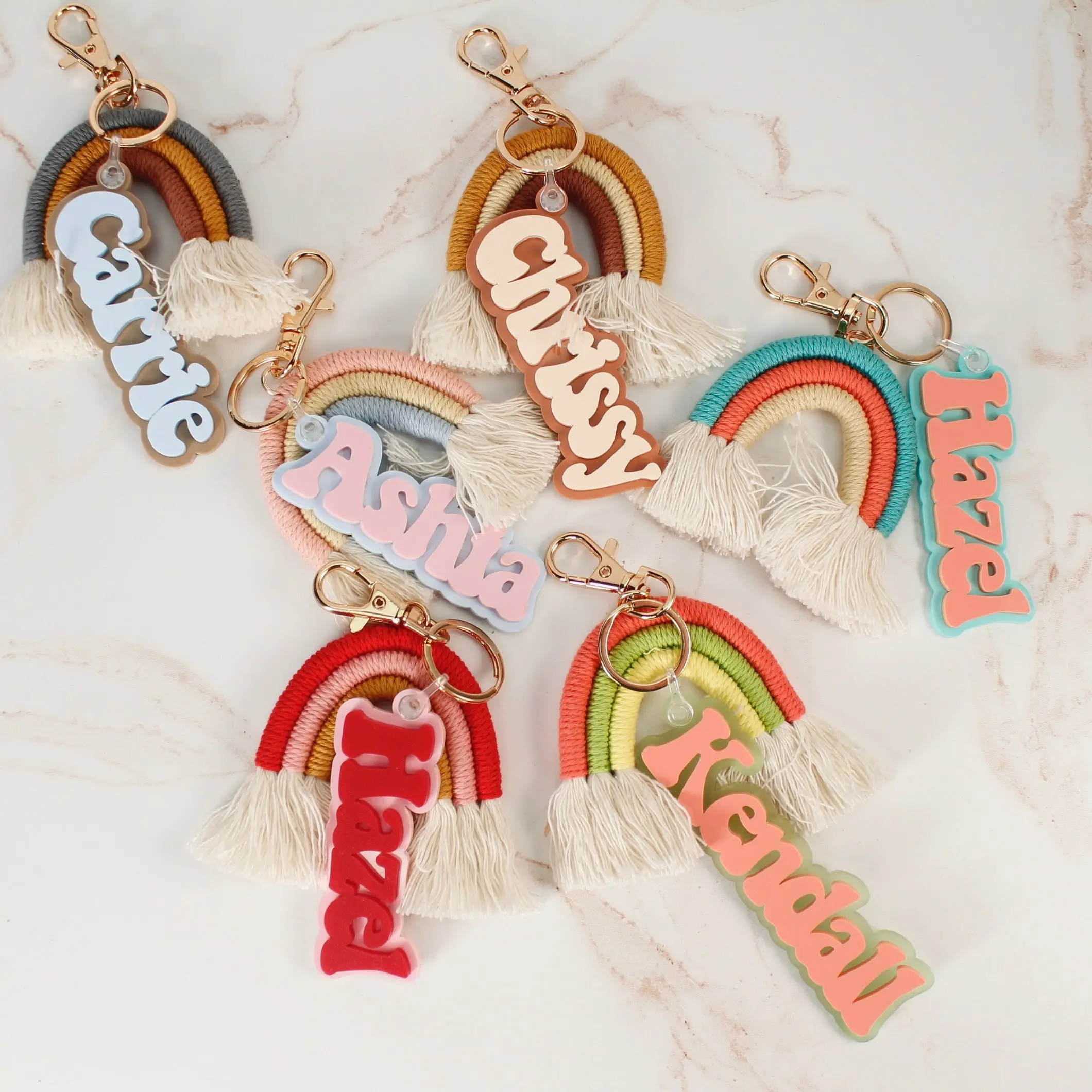 Personalized Name Tag Rainbow Keychain/Backpack Tag Personalized Name Tag Rainbow Keychain/Backpack Tag