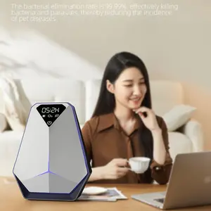 3-In-1 Air Purifier with Ozone, UV Light, and Negative Ion, 10000mah Rechargeable, Removes Formaldehyde and Odors, Sterilizes Air at Home