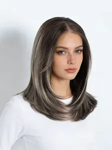 13x3 Front Lace, Glueless Synthetic Wig, Free Parting Seams, High Density Heat Resistant Fiber, Easy Daily Maintenance