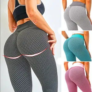Women Ruched Butt Lift Yoga Pants Stretchy High Waist Booty Leggings Breathable Sports Fitness Gym Workout Tights Sportswear