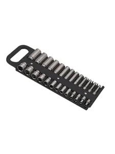 Lisle 40130 0.25 Inch 26 Piece Socket Holder - Black