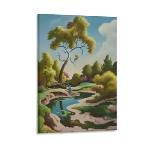 Thomas Hart Benton Wall Art-Wild Nature Landscape Canvas Art Poster And Wall Art Picture Print Modern Canvas Poster Bedroom Decor Sports Landscape Office Room Decor Gift Frames Ornaments