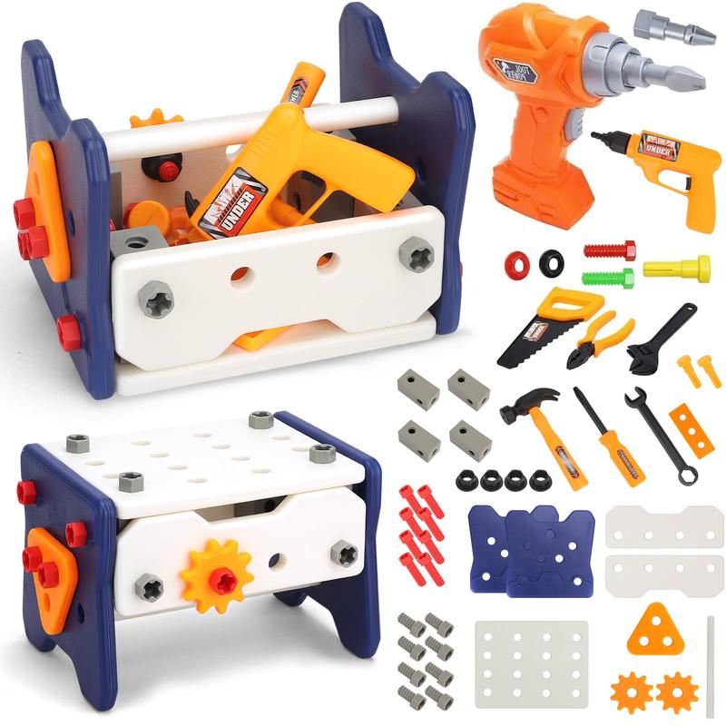 Kids Tool Set - Toddler Tool Kit with Drill, Includes Construction Toys for Boys & Girls Ages 3-6, Ideal for Christmas and Birthday Gifts