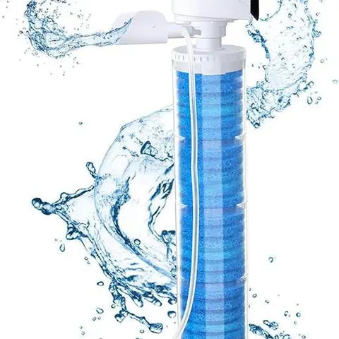 Submersible Aquarium Filter for 20-100 Gal, 4-Stages Sponge Fish Tank Filter with 13W Powerful Water Pump, 3-in-1 Multi-Function Filtration/Oxygenation/Circulation, 320GPH, Adjustable Flow