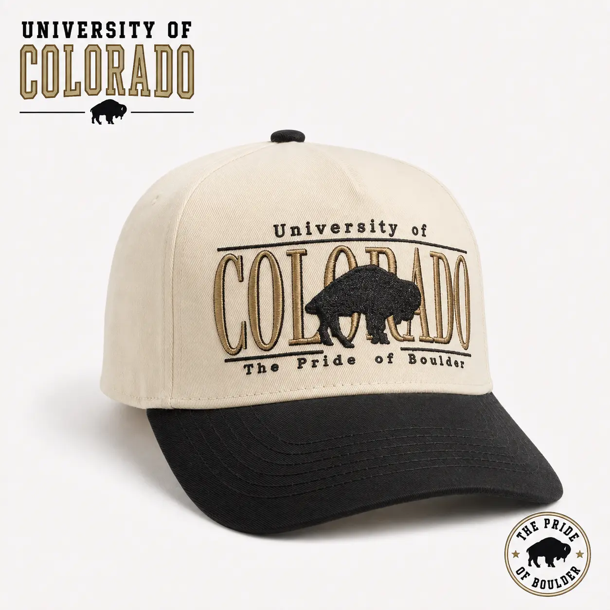 University of Colorado Embroidered Trucker Hat | Boulder Pride Snapback Cap | College Game Day Baseball Hat