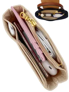 Purse Organizer Insert for Small Tote Bag, Storage & Finishing Inner Bag Liner Handbags Insert Organizer, Pocket Organizer