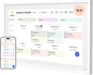 Calendar: 15-inch Wall Planner Digital Calendar & Chore Chart, Smart Touchscreen Interactive Display for Family Schedules – Wall Mount Included, Great for Organizing Your 2025 Calendar