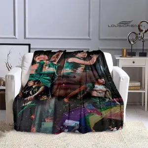 Singer Harry Styles Flannel Blanket Soft Warm Decorative Throw Blanket Cozy Comfortable Home Travel Sofa Bed Office Fan Gift