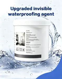 Invisible Waterproof Agent, Transparent Sealant Coating (500g/17.6oz) – Clear Liquid Waterproofer for Indoor & Outdoor, Concrete, Wood & Roof, Durable UV-Resistant Easy Application glue drywall repair kit protection pegamento exterior wall fix