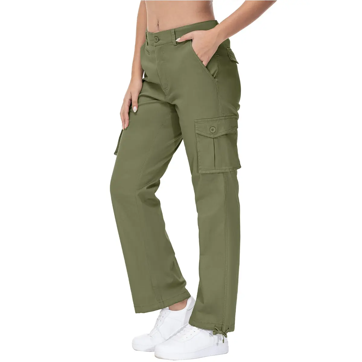 TBMPOY Women's Hiking Cargo Pants Lightweight Outdoor Travel Work Casual Cotton Pants with 7 Pockets