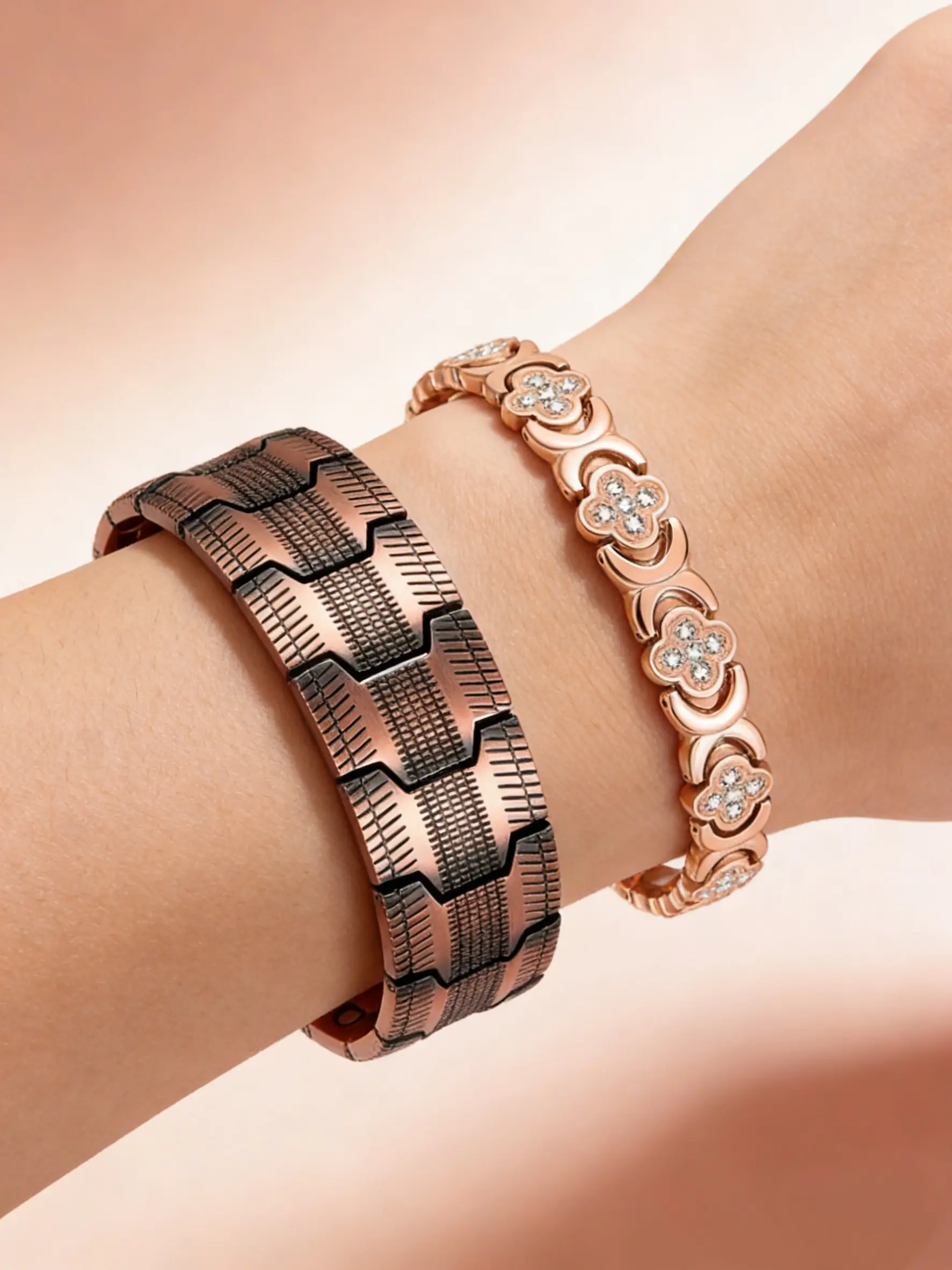 Copper Magnetic Bracelet for Men & Women, Adjustable Pure Copper Bracelet, Stackable Bracelet, Arthritis Pain Relief, Wellness Jewelry Gift, Trendy Stack Bangle, T Bracelet Band, Adjustable Bracelets
