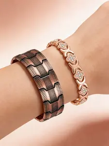 Copper Magnetic Bracelet for Men & Women, Adjustable Pure Copper Bracelet, Stackable Bracelet, Arthritis Pain Relief, Wellness Jewelry Gift, Trendy Stack Bangle, T Bracelet Band, Adjustable Bracelets