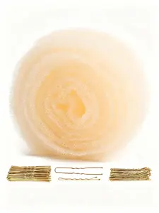 Blonde Hair Volume Sponge for Wedding Updo, Invisible Hair Filler Inserts, U Shaped Bobby Pins, Reusable Hair Root Lift Pad, Bridal Hairstyle