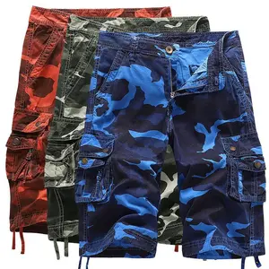 Men’s Camouflage Cargo Bermuda Shorts Plus Size Loose Fit Multi Pocket Mid Length Washed Cotton Casual Work Shorts for Summer thermal Spring Fishing Outdoor Essential Gift for Him perfect gift idea fathersdaygift premium mesh comfort