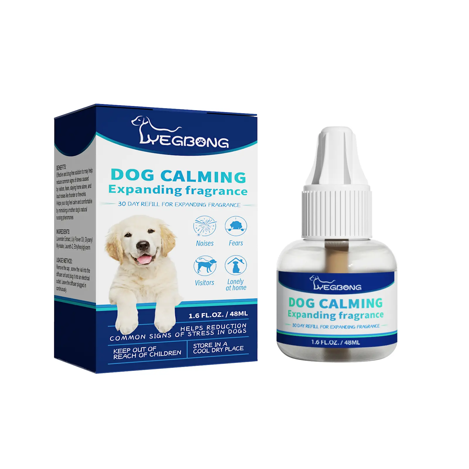Dog Calming Diffuser Plug-in for Separation Anxiety & Barking, Soothing Pheromone Kit to Stop Destructive Chewing, Anti-Stress Relief for Lone Dogs at Home