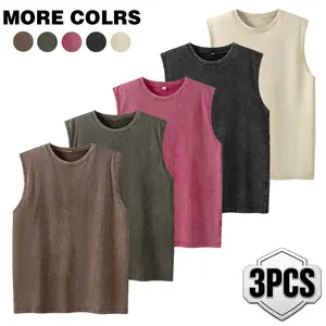 SummerVibes men's summer new washed and worn vest men's loose, fashionable, casual and versatile vest