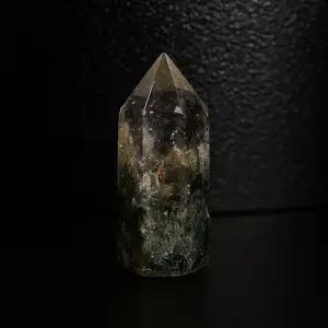 Natural Phantom Quartz Crystal Tower – Polished Hexagonal Point for Inner Growth, Meditation & Energy Alignment