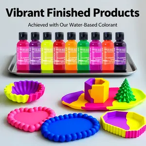 55ml/1.86oz High concentration Bright Colors Cement Dye, 12 Fluorescent Colors Plaster Water- based Pigment, Only Suitable For Toning Colors For Cement, Gypsum powder, Plaster, DIY Terrazzo Pigment