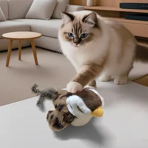 Electric Plush Talking Bird Cat Toy