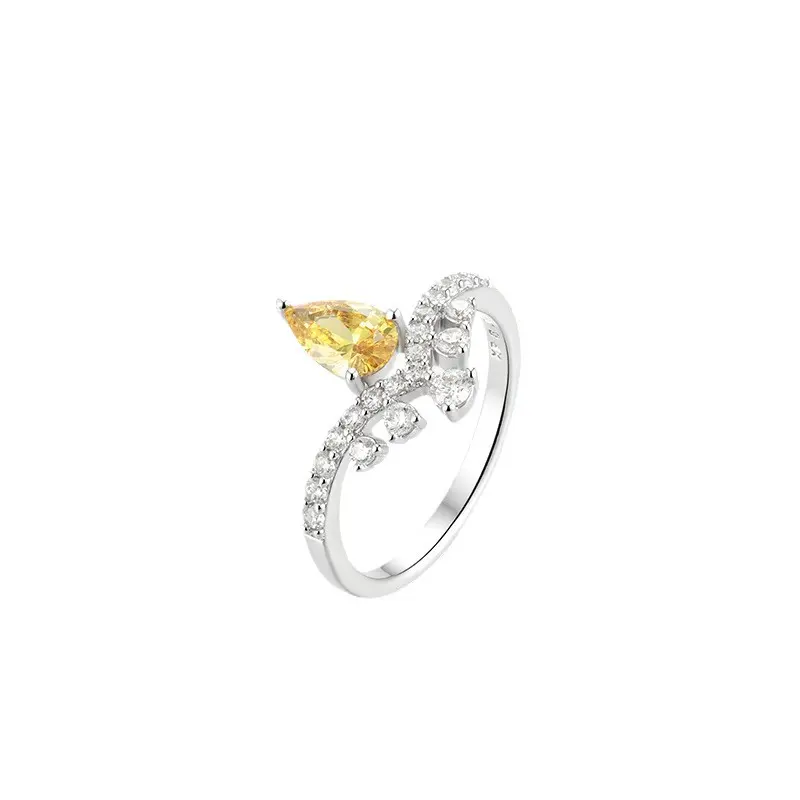 Sweet Crown Drop Ring for Women| Minimalist White Plated Alloy Ring| Elegant Luxury Style Engagement Jewelry Gift| Fashion Accessory