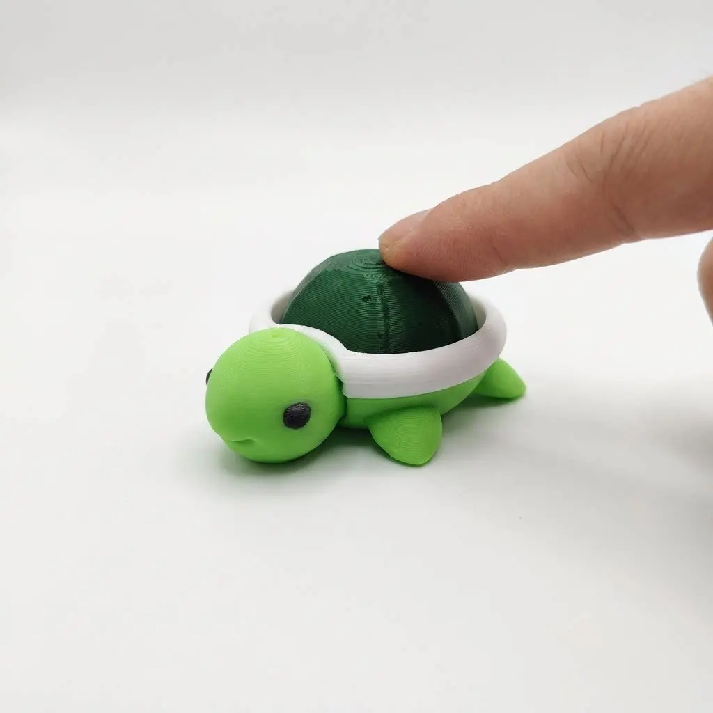 1count Turtle Keychain Figure, 3D Fidget Clicker Play Toy, Durable Interactive 3D Printed Pocket Accessory, Relax Keyring for Daily Use, Great Holiday Gift, Portable Keychain