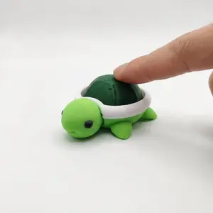1count Turtle Keychain, 3D Fidget Clicker Play Toy, Durable Interactive 3D Printed Pocket Accessory, Relax Keyring for Daily Use, Great Holiday Gift
