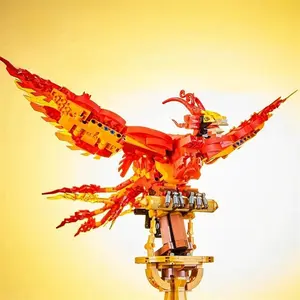 Fire Phoenix Building Set, 1 Set Creative Building Toys, Magic Phoenix Model Suitable for Adults and Children
