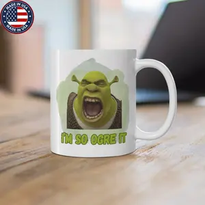 Hilarious Shrek 'I'm So Ogre It' Mug - Funny Mug - Gifts for Her - Gifts for Him - Meme Mug - Novelty Gift - TikTok - Shrek - 11oz Mug