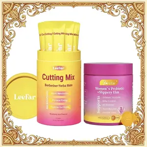 Women's Probiotics+Slippery Elm 60 Pineapple Gummies & Cutting Drink Mix 30 Servings- Feminine pH Balance