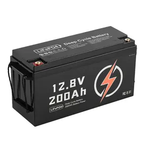 12V 200Ah LiFePO4 Battery, Up to 15000 Cycles, Deep Cycle Lithium Iron Phosphate Battery with in BMS, Low Temperature Protection, 10 Years Lifetime, for Solar Off-Grid Home Energy Storage