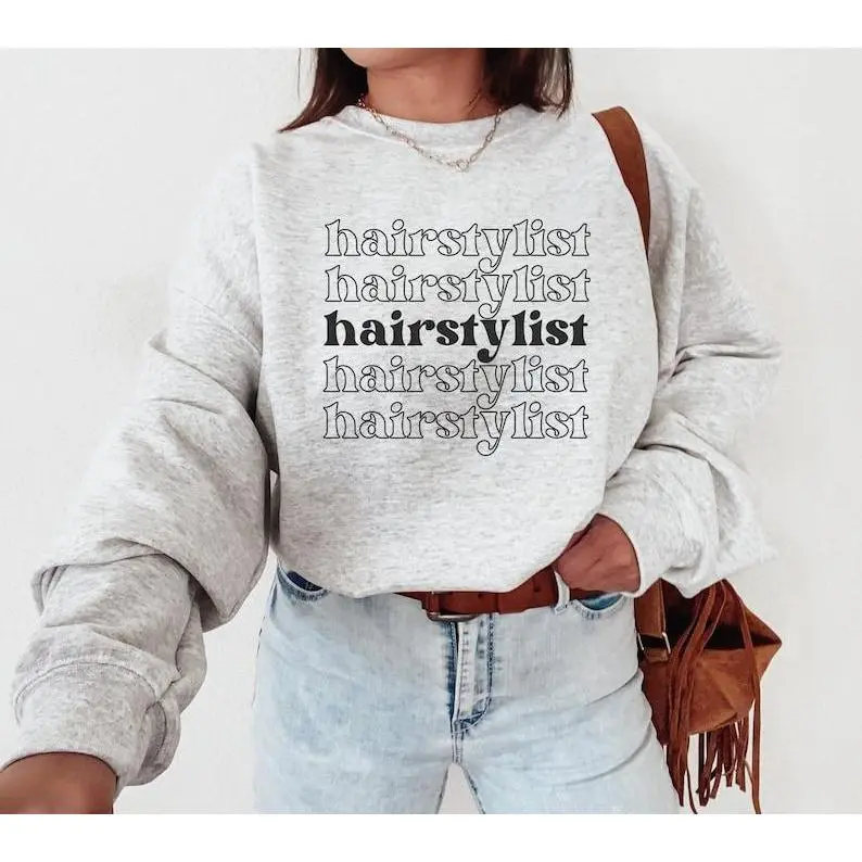 Retro Hairstylist Sweatshirt – Hair Boss Sweater, Perfect Unisex Gift for Salon Pros matilda  djerf clothes