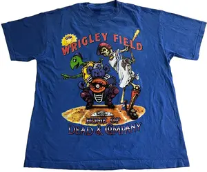 Grateful Dead Home Of Dead And Company Chicago Concert Stadium T-Shirt One Side Unisex Cotton Menswear Top Tee