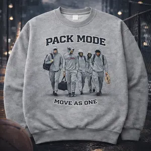 UConn Pack Mode Sweatshirt Basketball Team Unity Fan Crewneck