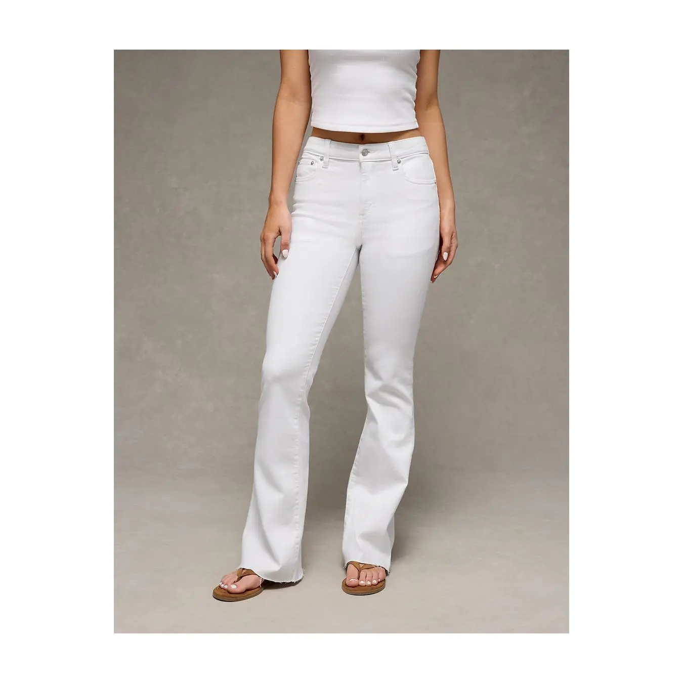 AE Super High-Waisted Embroidered Flare Jean