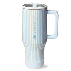 HydroJug Traveler 40oz Insulated Tumbler with Handle | Leak Resistant Water Bottle with Straw | Cup Holder Friendly Travel Mug Gift