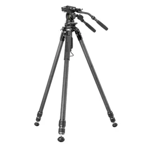Vanguard Alta Pro 3VRL 303CV18 Professional Carbon Video Tripod with Pan Head Retractable Steel Spikes & CNC-Machined Parts