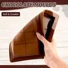 Thick Chocolate Bar Molds 2 Pack – 1-Inch Deep Silicone Molds for Filled & Stuffed Candy Bars, Large Square Chocolate Bar Mold for Pistachios & More, Multi-Use Deep Silicone Mold for Homemade Treats kitchen baking tool Dessert Flexible tiktokshopspringglo