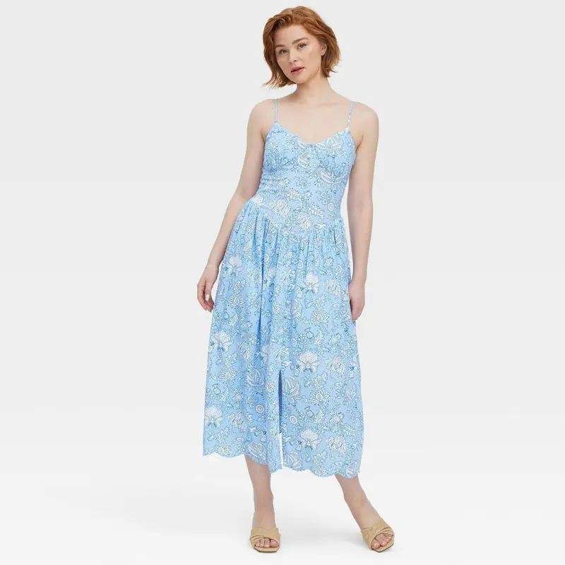 drop waist midi dress - TikTok Shop