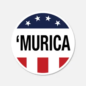 'Murica Sticker - Patriotic Voting Sticker