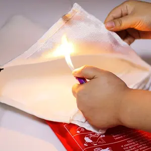 Emergency Fire Blanket, 40x40 Inch Safety Fireproof Cover, Flame Retardant, Durable, Compact, Ideal for Camping, Hiking, Home Use, Emergency Survival Supplies